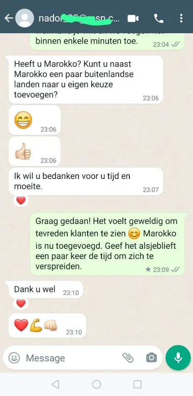 WhatsApp Kundenfeedback IPTV — Läuft perfekt ohne Buffering