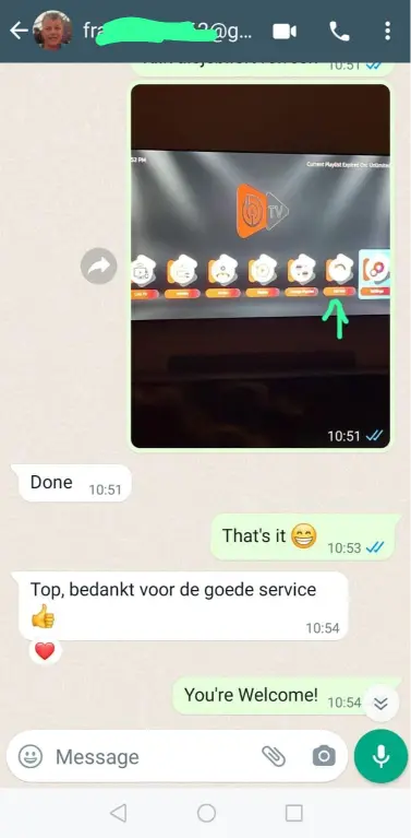 WhatsApp Kundenfeedback — Guter Service, schnelle Aktivierung